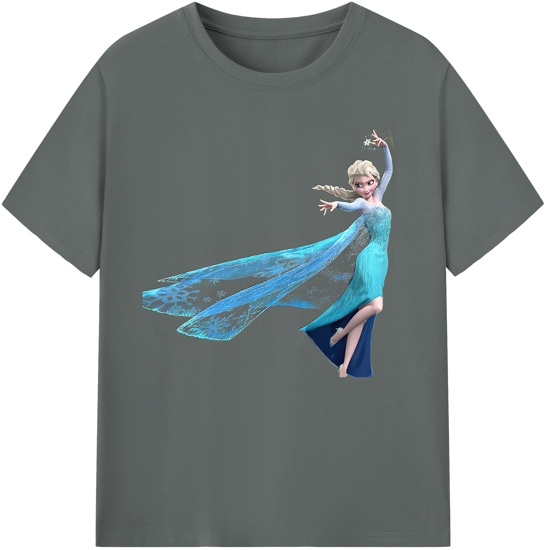（画像用） アナと雪の女王 アンナ エルサ Frozen Anna Elsa 綿100％ メンズ半袖Tシャツ｜肌触りやわらか＆通気性